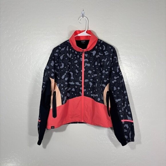 Sunday Swagger Golf Jacket Womens Small Full Zip Stretch Printed Art Athletic - Picture 1 of 6